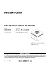 Trane BAYECON106A Installer's Manual