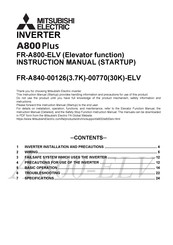 Mitsubishi Electric FR-A840-00770-ELV Instruction Manual