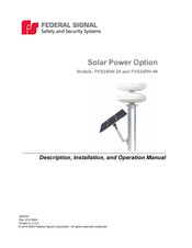 Federal Signal Corporation PVS240W-24 Installation And Operation Manual