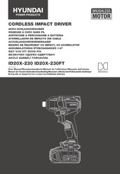 Hyundai ID20X-230 User Manual