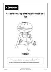 COSMOGRILL 93462 Assembly & Operating Instructions
