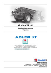Rabe ADLER XT 100 Original Instructions Manual