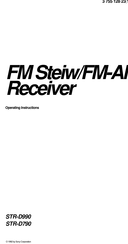 Sony STR-D990 - Fm Stereo / Fm-am Receiver Operating Instructions Manual