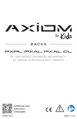 Axiom PXAL CL Instruction Manual And Warranty