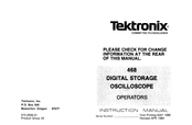 Tektronix 468 Instruction Manual