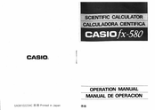 Casio fx-580 Operation Manual