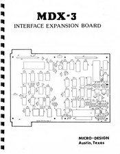 MICRO-DESIGN MDX-3 Manual
