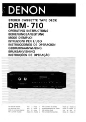 Denon DRM-710 Operating Instructions Manual