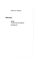 Tektronix 2467B Operator's Manual