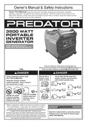 Predator 72899 Owner's Manual & Safety Instructions