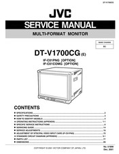 JVC DT-V1700CG - High-definition Dtv Monitor Service Manual