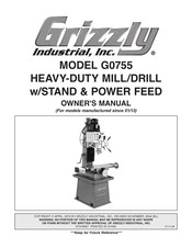 Grizzly G0755 Owner's Manual