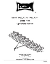 Landoll 1760 Operator's Manual