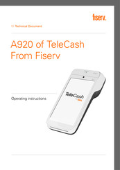 Fiserv TeleCash A920 Operating Instructions Manual