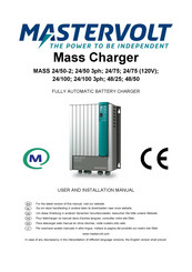 Mastervolt MASS 24/75 120V User And Installation Manual