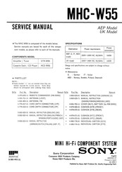 Sony MHC-W55 Service Manual