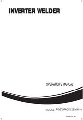 Precision TIG375PACDC Operator's Manual