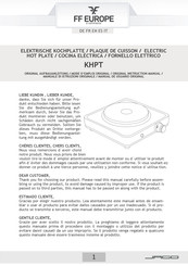 FF Europe KHPT Original Instruction Manual