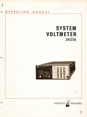 HP 3437A Operating Manual
