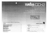 Yamaha CD-2 Owner's Manual