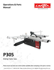 Cantek P305 Operations & Parts Manual