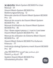 Xiaomi MI Mesh System BE3600 Pro User Manual