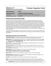 RCS OneHome TS16 Integration Note