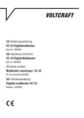 VOLTCRAFT 3062668 Operating Instructions Manual