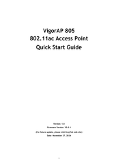 Draytek VigorAP 805 Quick Start Manual