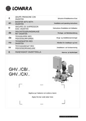 Lowara GHV/CB Series Installation And Operating Instructions Manual