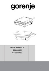 Gorenje GCG2000SD User Manuals