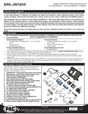 PAC SRK-JW18HX Manual