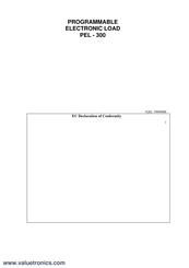 Good Will Instrument PEL-300 Manual
