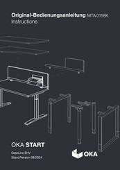 Oka DeskLine EHV MTA 0158K Instructions Manual