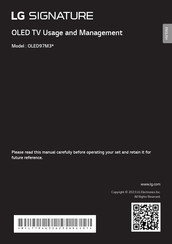 LG OLED97M3 Series Usage Manual