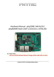 Phytec 1616.0 Hardware Manual