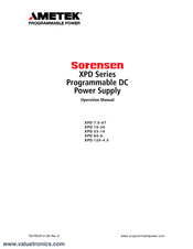 Ametek XPD 120-4.5 Operation Manual