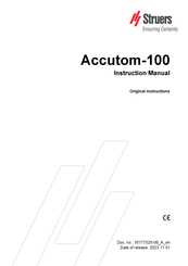 Struers Accutom-100 Instruction Manual