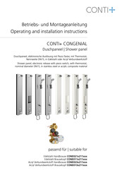 Conti+ CONGENIAL CON0020010 Operating And Installation Instructions