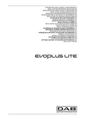 DAB Evoplus Lite 60/180-25 Installation And Maintenance Instructions Manual