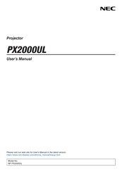 NEC NP-PX2000UL-47ZL User Manual