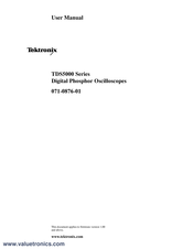 Tektronix TDS5000 Series User Manual