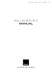 Dali SUB K-12 F Manual