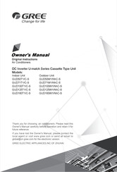 Gree GUD50T1/C-S Owner's Manual