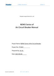 nader NDW3 Series Manual