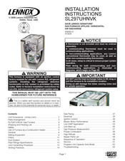 Lennox SIGNATURE SL297UH080NV60CK Installation Instructions Manual