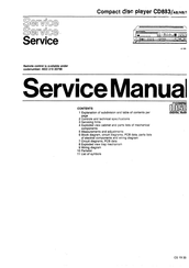 Marantz CD883/NB Service Manual