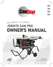 SawStop JOBSITE SAW PRO JSS-230B50EU Owner's Manual
