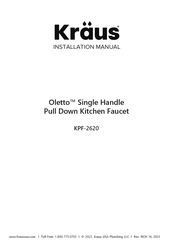 Kraus Oletto KPF2620BB Installation Manual