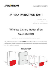 jablotron JA-154A Manual